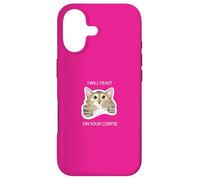Carcasa para iPhone 17 I Will Feast on Your cadáver Lindo Gato Gatito Divertido Humor Oscuro