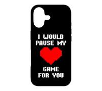 Carcasa para iPhone 17 I Would Pause My Game For You Corazones De Píxeles Amor