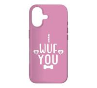 Carcasa para iPhone 17 I Wuf You Paw Print Dog Mom Dog Lover Dogs Mum Dad Dog Theme