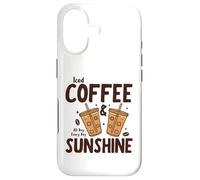 Carcasa para iPhone 17 Iced Coffee & Sunshine Every Day All Day Funny Summer