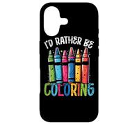 Carcasa para iPhone 17 I'D Rather Be Coloring Funny Adult Coloring For Women Saying
