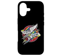 Carcasa para iPhone 17 I'D Rather Be Skating Roller Skate Wings Retro Distressed