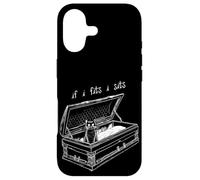 Carcasa para iPhone 17 If I Fits I Sits Black Cat Coffin Kitty Sitting In A Casket