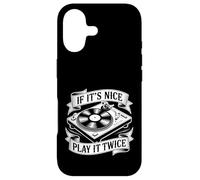Carcasa para iPhone 17 If It's Nice Play It Twice Vinyl Fan Collector Music -