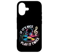 Carcasa para iPhone 17 If It's Nice Play It Twice Vinyl Fan Collector Music