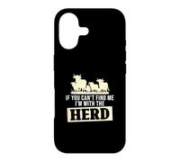 Carcasa para iPhone 17 If You Can't Find Me I'm with The Herd Funny Ganaderos