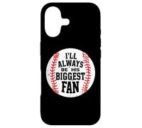 Carcasa para iPhone 17 I'Ll Always Be His Biggest Fan Funny Baseball