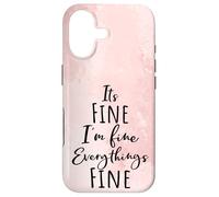 Carcasa para iPhone 17 I'm Fine, Its Fine Everything Is Fine Okay Fun Script Quote
