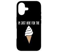 Carcasa para iPhone 17 I'm Just Here For The Ice Cream Meme Cute Vanilla Soft Serve