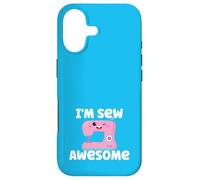 Carcasa para iPhone 17 I'm Sew Awesome Funny Pun Quilting máquina de Coser Kawaii