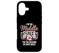 Carcasa para iPhone 17 I'm The Middle Sister I'm The Reason We Have Rules Funny