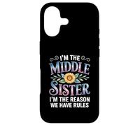 Carcasa para iPhone 17 I'm The Middle Sister I'm The Reason We Have Rules Funny