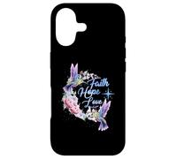 Carcasa para iPhone 17 Imagen de colibrí con Estampado de pájaro de Hope Faith Love