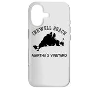 Carcasa para iPhone 17 Inkwell Beach, Oak Bluffs, Martha's Vineyard, MA Vintage Mostrar Mapa