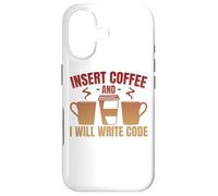 Carcasa para iPhone 17 Inserte café y escribiré código Coder