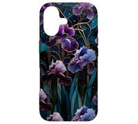 Carcasa para iPhone 17 Iris Morado Art Nouveau Gótico Floral Estética Mística Luz