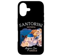 Carcasa para iPhone 17 Isla Griega Santorini Grecia Oia Village Blue Church Mar