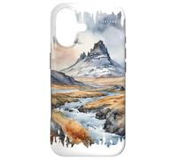 Carcasa para iPhone 17 Islandia Pintura Acuarela Vintage Viajes volcán