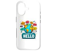 Carcasa para iPhone 17 It Starts with Hello Friendship Inclusion Language Teacher