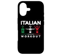 Carcasa para iPhone 17 Italia Amante del Vino Divertido Italiano Entrenamiento sacacorchos Fiesta