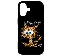 Carcasa para iPhone 17 It's Fine I'm Fine Everything is Fine Fun - Gato con Estampado de Leopardo