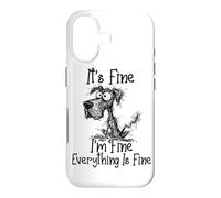Carcasa para iPhone 17 It's Fine I'm Fine Everything is Fine Funny Great Danés Dog