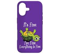 Carcasa para iPhone 17 It's Fine I'm Fine Everything is Under Control Funny Turtle