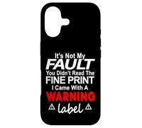 Carcasa para iPhone 17 Its Not My Fault Funny Sarcastic Saying Humor Men Women