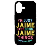 Carcasa para iPhone 17 Jaime está aquí Haciendo Cosas Divertidas con el Nombre de Jaime