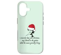 Carcasa para iPhone 17 Jane Austen I Sincerely Hope Christmas Santa Hat Cita Meme