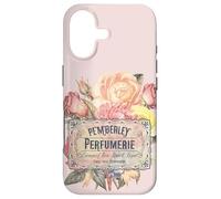 Carcasa para iPhone 17 Jane Austen, Perfumería Pemberley, Rosa, Lluvia y