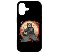 Carcasa para iPhone 17 Japanese Art Cat Ninja Ukiyo-e Anime Samurai Cat Camiseta