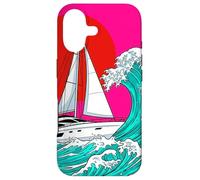 Carcasa para iPhone 17 Japanese Wave Sailboat Sailing Boating Club Sailor