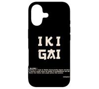 Carcasa para iPhone 17 japonés ikigai caligrafía Texto en Retro Harajuku Estilo
