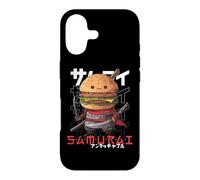 Carcasa para iPhone 17 Japonés Samurai Hamburguesa Guerrero Ukiyo Fastfood Samurai