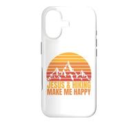 Carcasa para iPhone 17 Jesus and Hiking Make Me Happy Fun para Excursionistas Unisex
