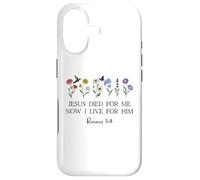 Carcasa para iPhone 17 Jesus Died for Me Now I Live for Him Christian Romans 5 8 10