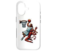 Carcasa para iPhone 17 Jesus Dunking On The Devil Baloncesto Cool Bball