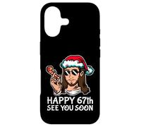 Carcasa para iPhone 17 Jesús Feliz 67th B-Day Te Veo Pronto Divertido Partido sarcástico