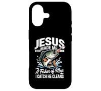 Carcasa para iPhone 17 Jesus Made Me a Fisherman I Catch He Cleans Christian Bible