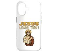Carcasa para iPhone 17 Jesús te ama Hermano Divertido fe Cristiana Jesús
