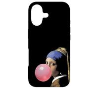 Carcasa para iPhone 17 Johannes Vermeer's Girl Pearl Earring & Bubble Gum Pop Art