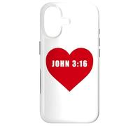 Carcasa para iPhone 17 John 3:16 God So Loved The World Bible Verse Reference Heart