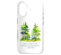 Carcasa para iPhone 17 John Muir Cita and Into The Forest I go Nature Lover