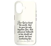 Carcasa para iPhone 17 Juan 3:16 Porque Dios Amó Así Al Mundo Versículo Completo KJV Bible