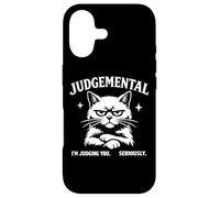 Carcasa para iPhone 17 Judgemental Cat Im Judging You Seriously Funny Cat Gráfico