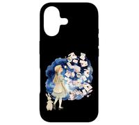 Carcasa para iPhone 17 Juego de Cartas Alice Wonderland con Forma de Libro Vintage con Forma de Conejo Blanco
