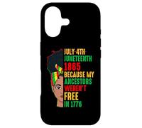 Carcasa para iPhone 17 Juneteenth Melanina Mujeres 1865 Mis antepasados no Eran Libres 1776
