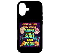 Carcasa para iPhone 17 Just A Girl Who Loves Anime Video Games and Food Gaming