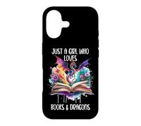 Carcasa para iPhone 17 Just a Girl Who Loves Dragons and Books Fantasy Book Dragon